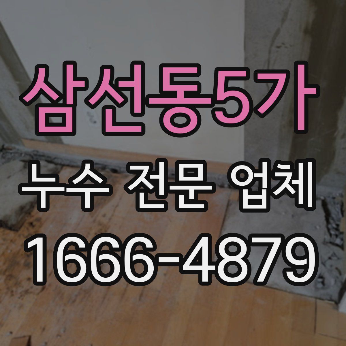 삼선동5가 누수 전문 업체