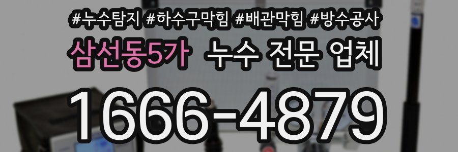 삼선동5가 누수 전문 업체