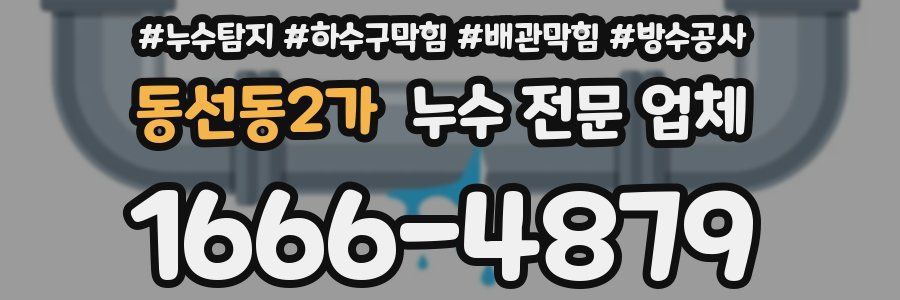 동선동2가 누수 전문 업체