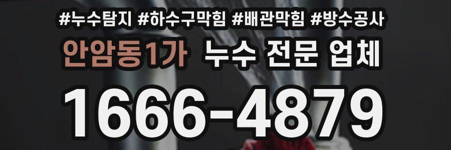 안암동1가 누수 전문 업체