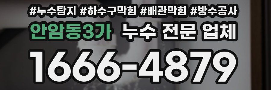안암동3가 누수 전문 업체