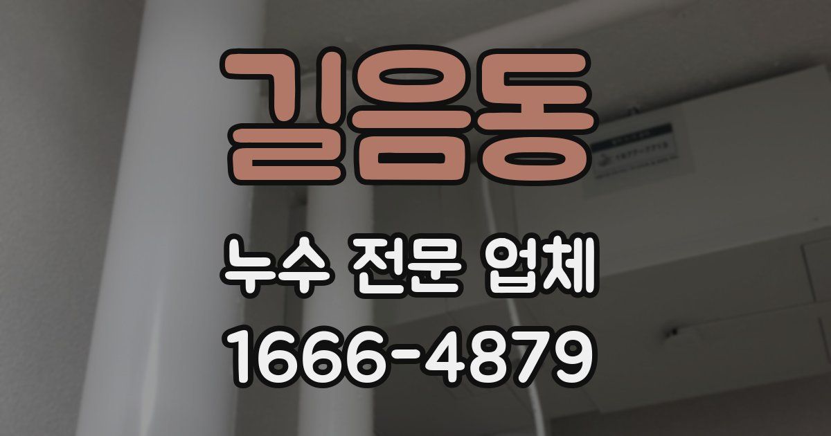 길음동 누수 전문 업체