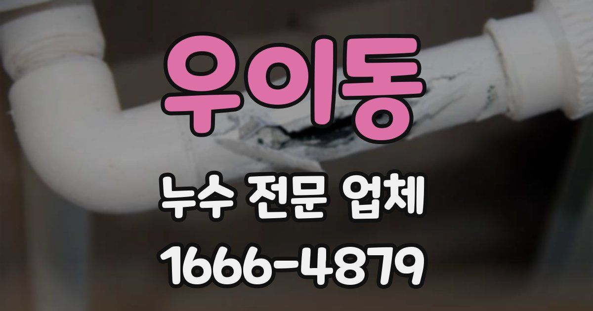 우이동 누수 전문 업체