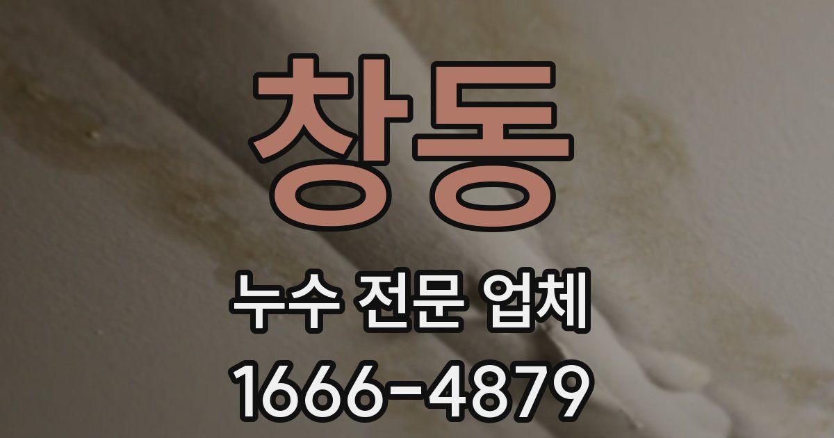 창동 누수 전문 업체