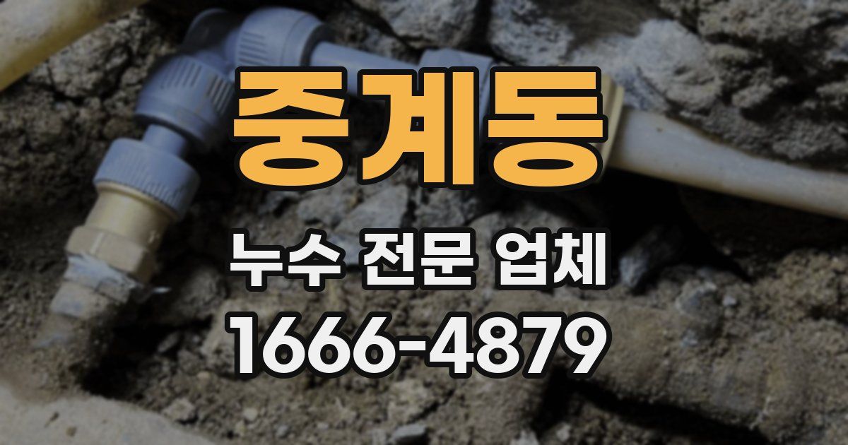 중계동 누수 전문 업체