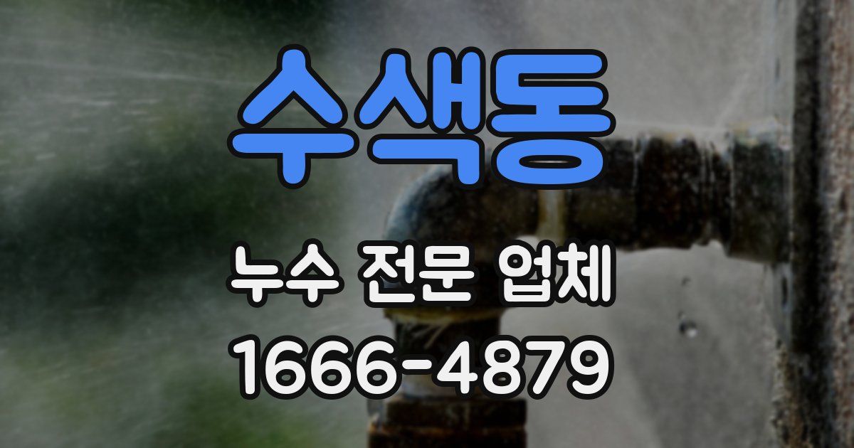 수색동 누수 전문 업체