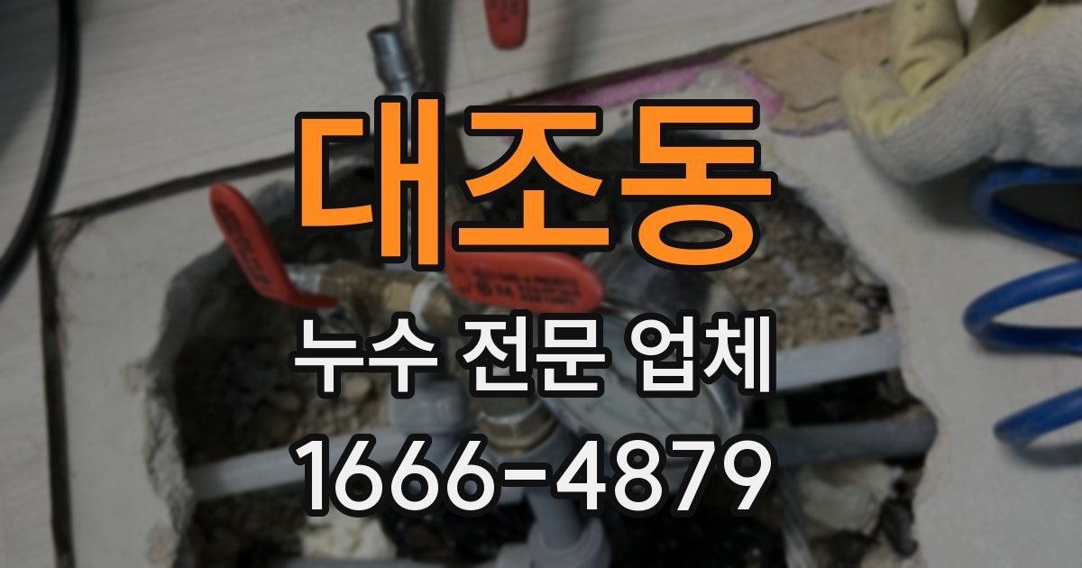 대조동 누수 전문 업체