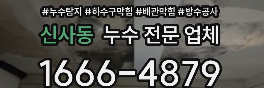 신사동 누수 전문 업체