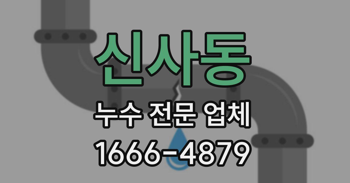 신사동 누수 전문 업체