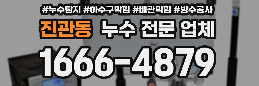 진관동 누수 전문 업체