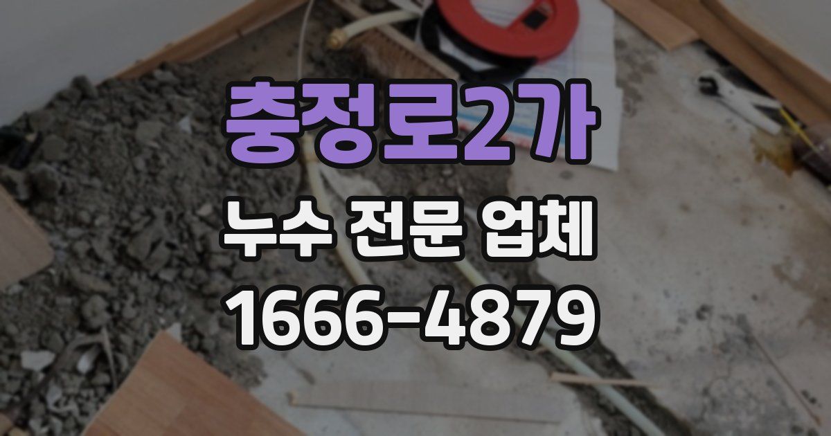 충정로2가 누수 전문 업체