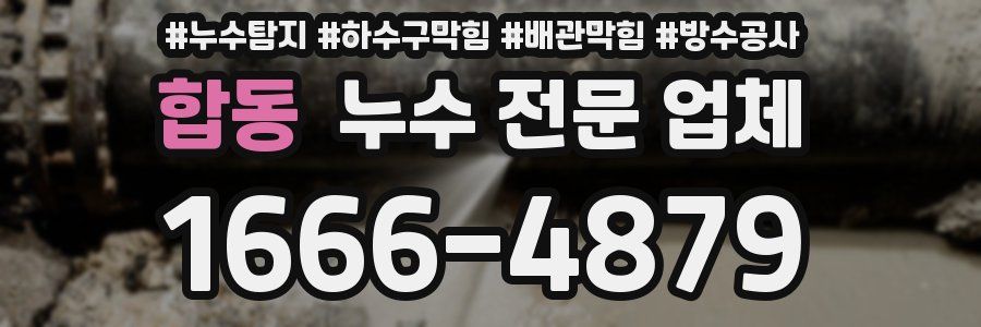 합동 누수 전문 업체