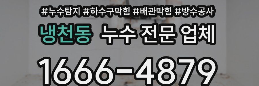 냉천동 누수 전문 업체