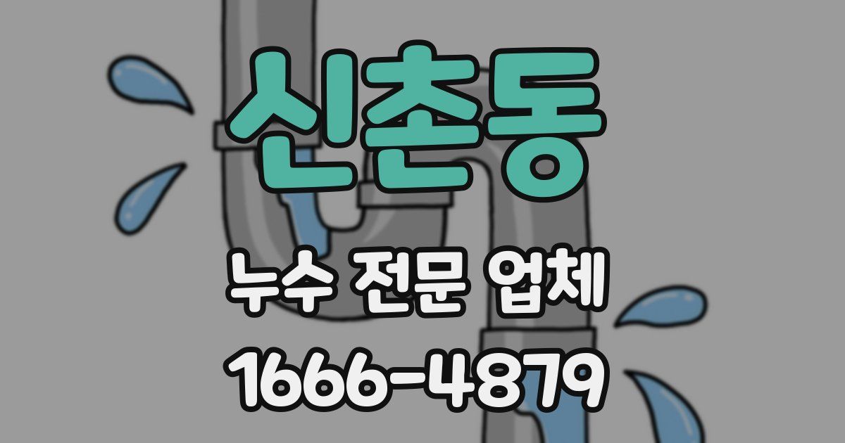 신촌동 누수 전문 업체