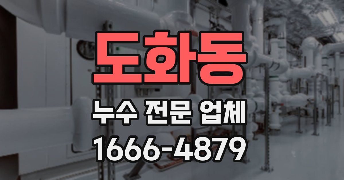 도화동 누수 전문 업체