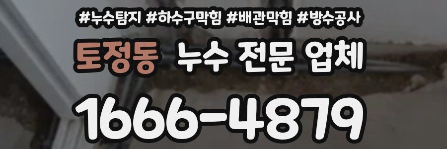 토정동 누수 전문 업체