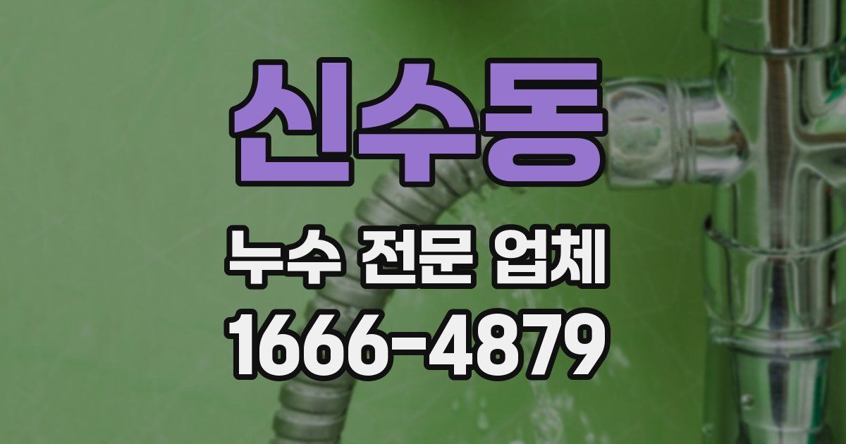 신수동 누수 전문 업체