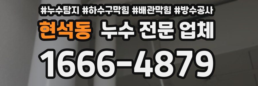 현석동 누수 전문 업체