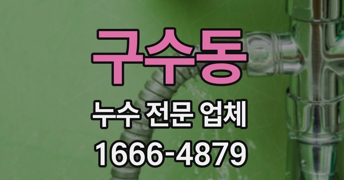 구수동 누수 전문 업체