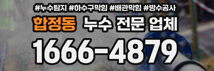 합정동 누수 전문 업체
