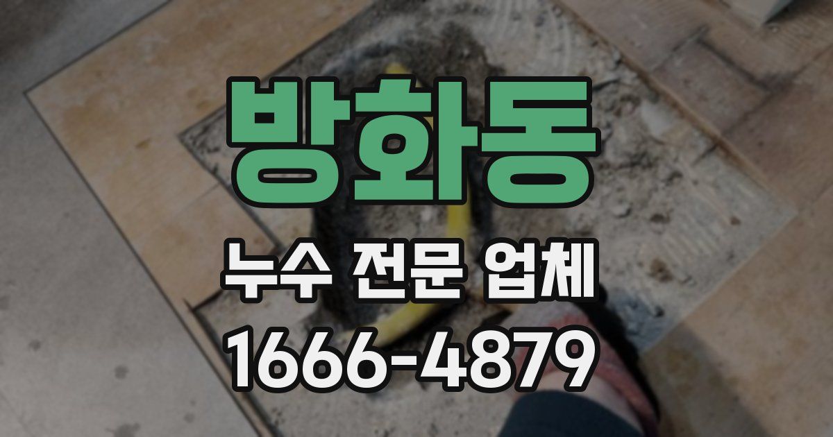 방화동 누수 전문 업체