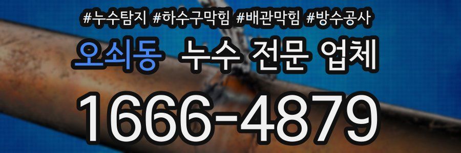 오쇠동 누수 전문 업체