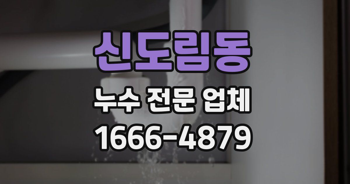 신도림동 누수 전문 업체