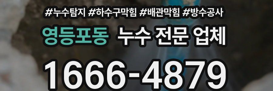 영등포동 누수 전문 업체