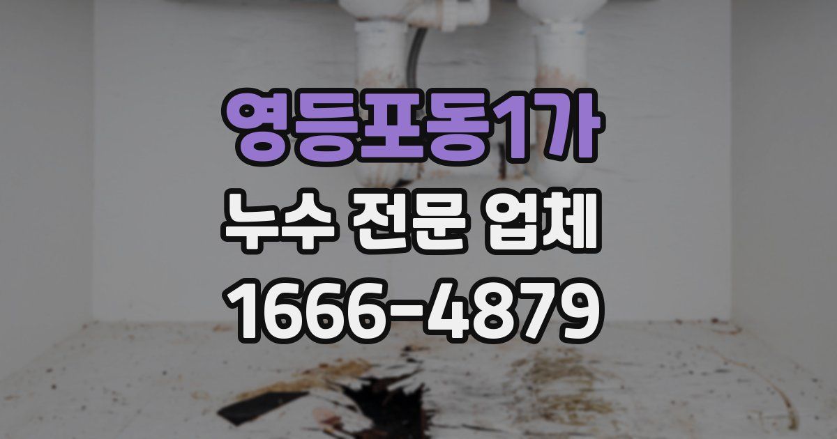 영등포동1가 누수 전문 업체