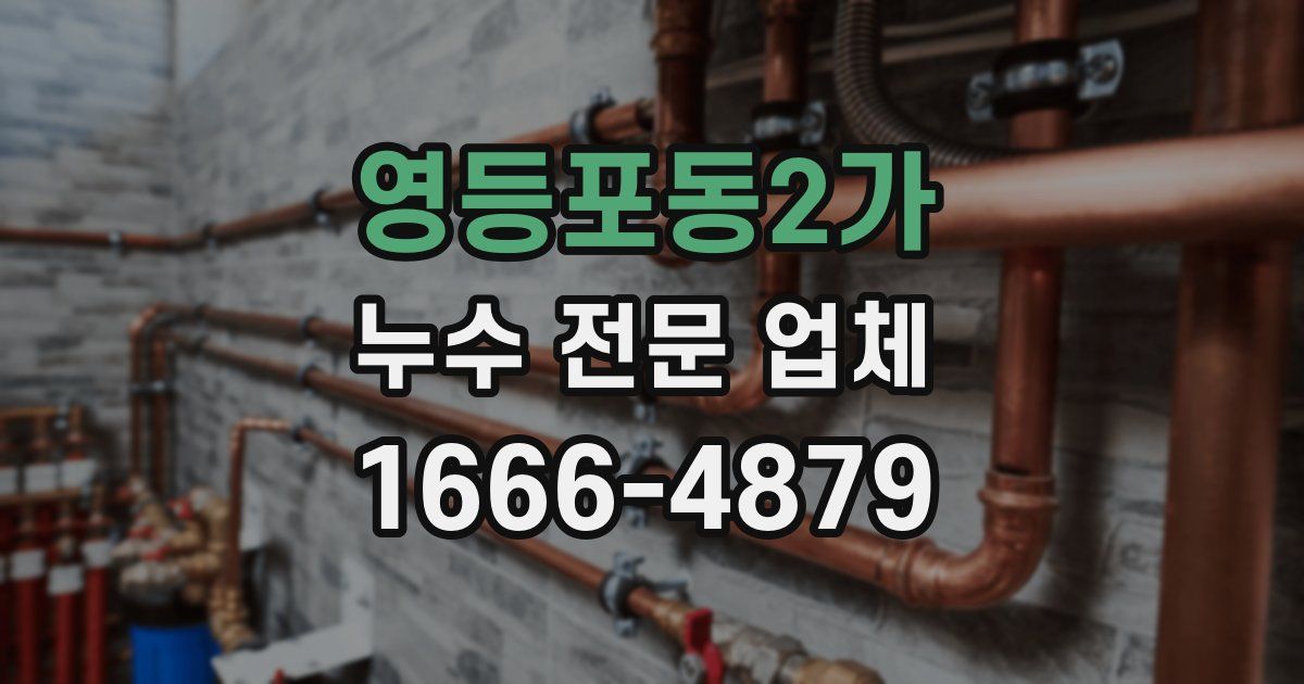 영등포동2가 누수 전문 업체
