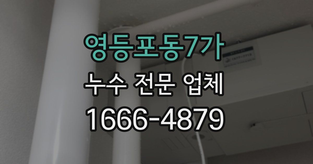 영등포동7가 누수 전문 업체