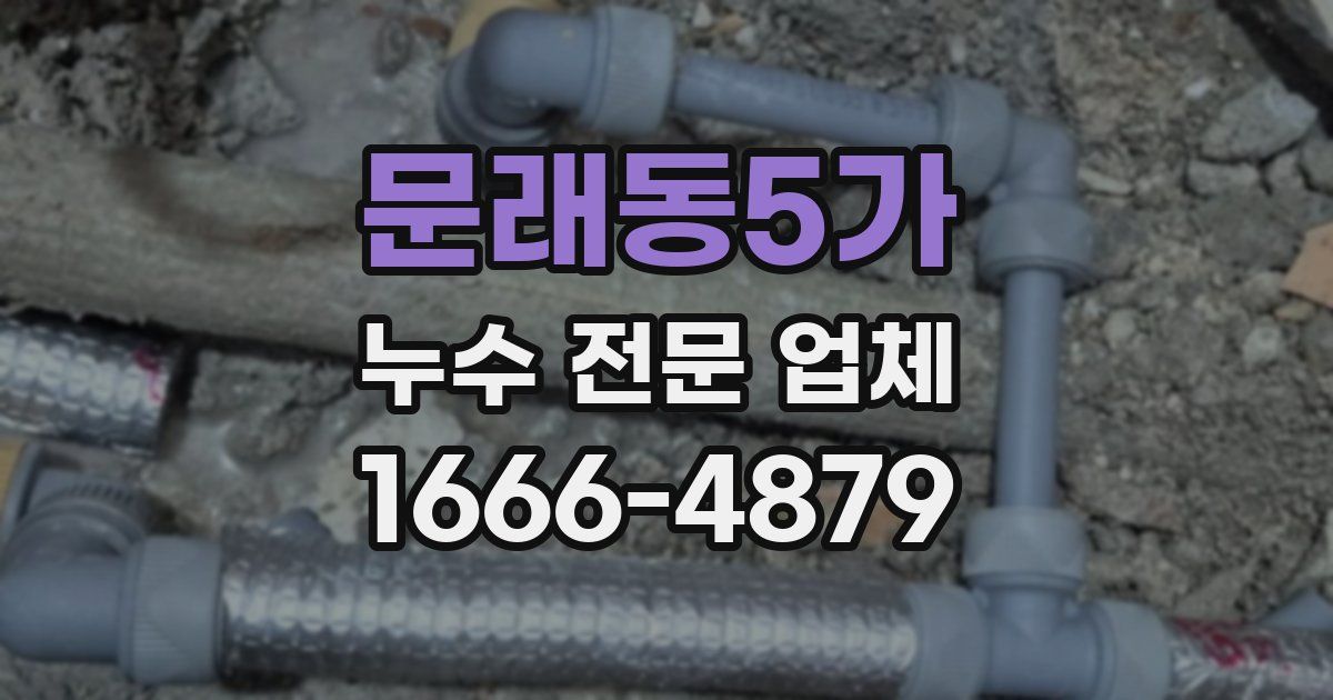 문래동5가 누수 전문 업체