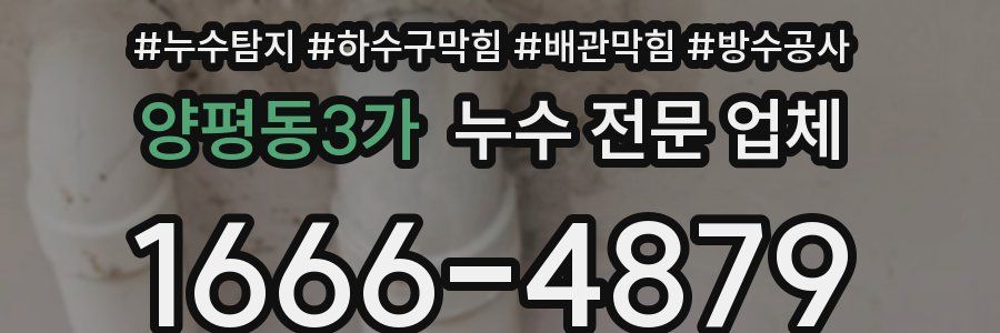 양평동3가 누수 전문 업체