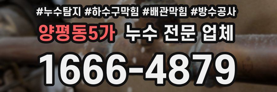 양평동5가 누수 전문 업체