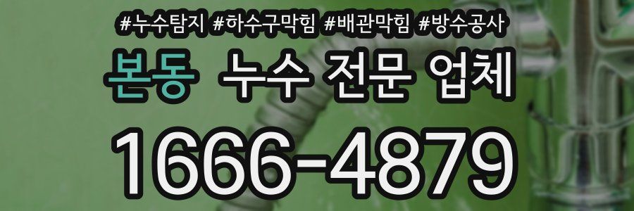 본동 누수 전문 업체