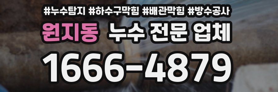 원지동 누수 전문 업체