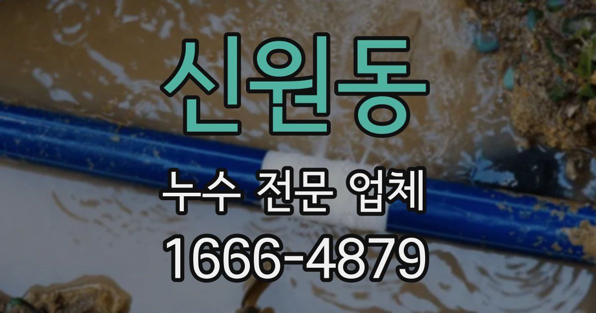 신원동 누수 전문 업체