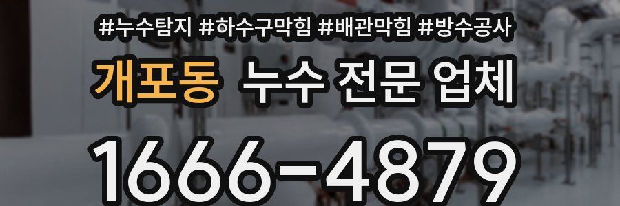 개포동 누수 전문 업체