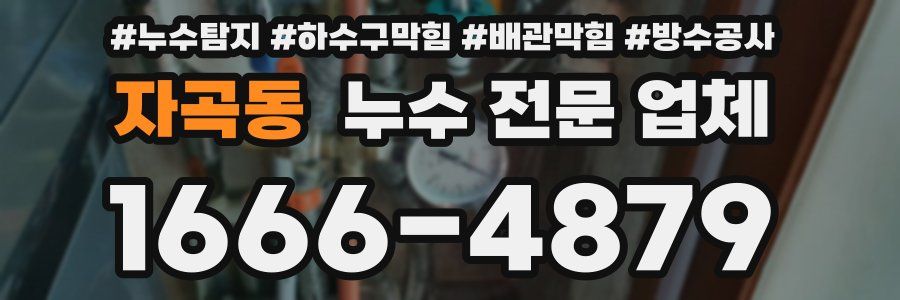 자곡동 누수 전문 업체