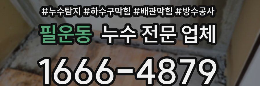필운동 누수 전문 업체