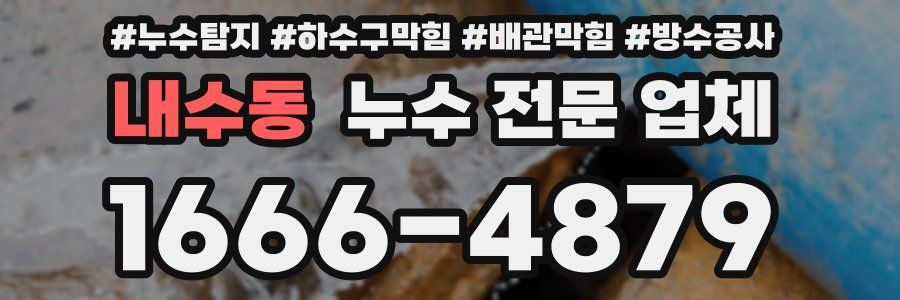 내수동 누수 전문 업체