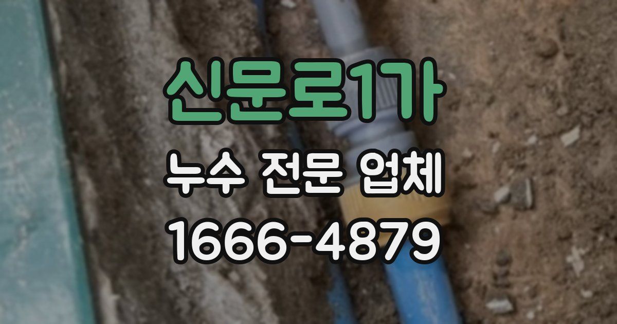 신문로1가 누수 전문 업체