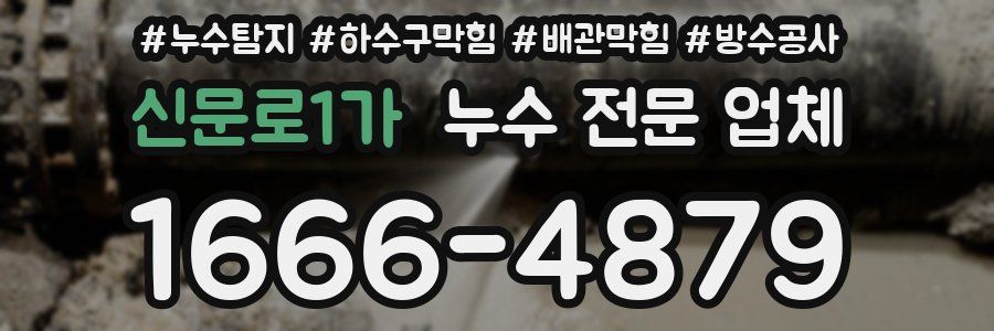 신문로1가 누수 전문 업체