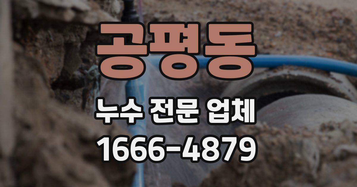 공평동 누수 전문 업체