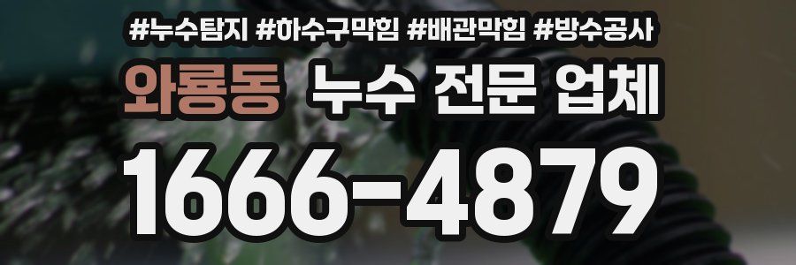 와룡동 누수 전문 업체