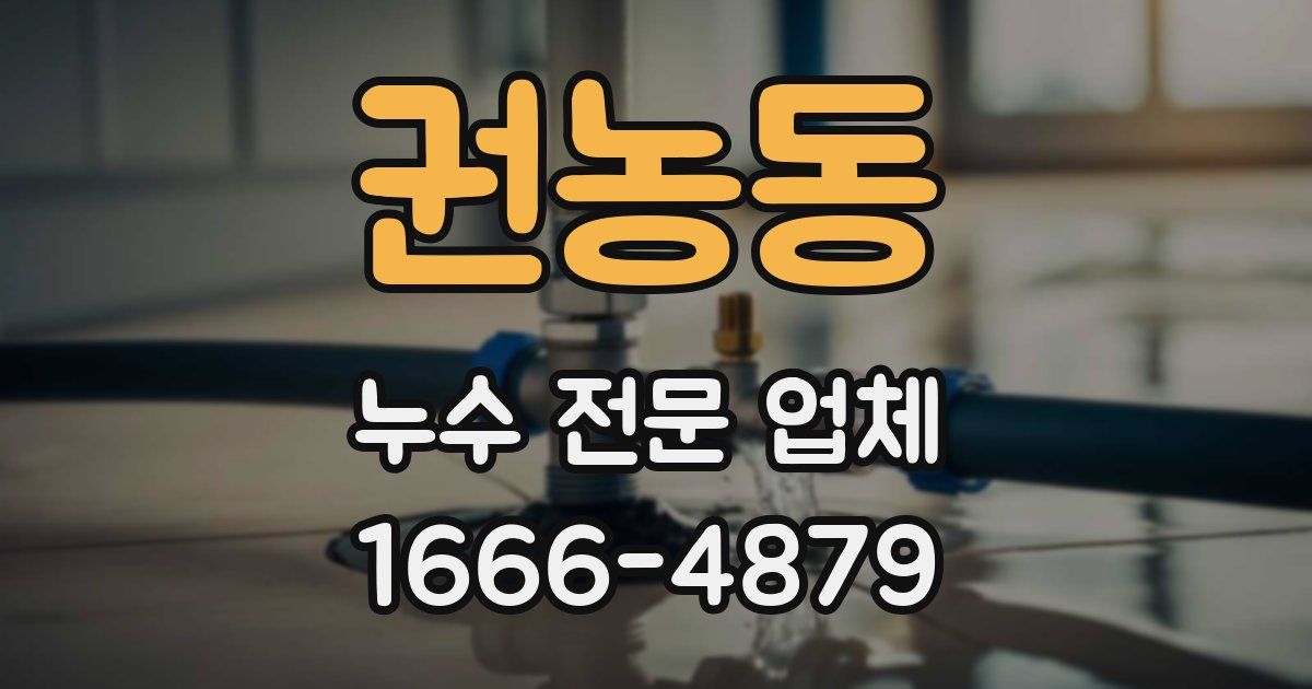 권농동 누수 전문 업체