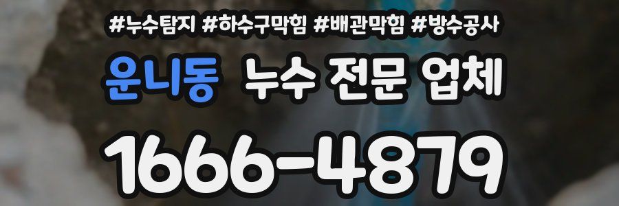운니동 누수 전문 업체