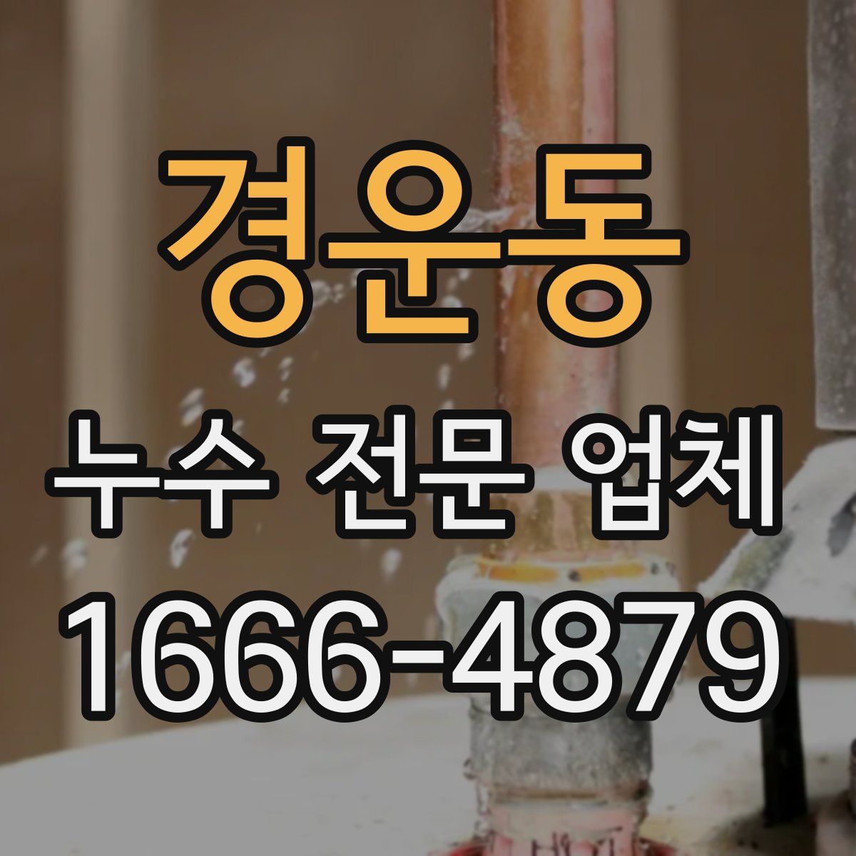 경운동 누수 전문 업체