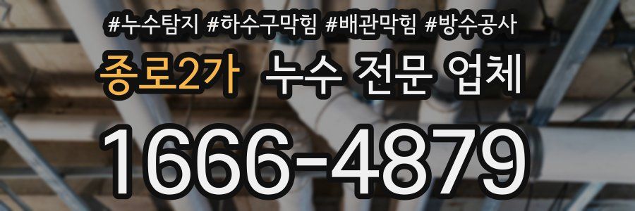 종로2가 누수 전문 업체