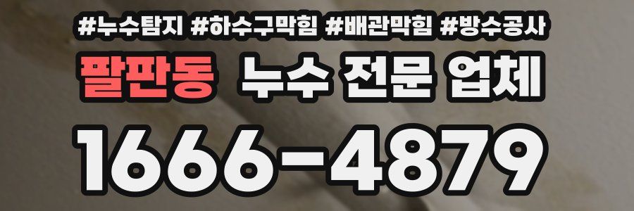 팔판동 누수 전문 업체